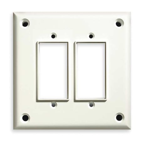 Cortech Double Ground Fault Interrupter Wall Plates and Covers, Number of Gangs: 2 Textured Finish, White TPDGF