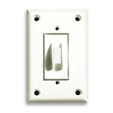 CORTECH Single Switch Wall Plates and Covers, Number of Gangs: 1 Polycarbonate and Nylon Blend, White TPSS
