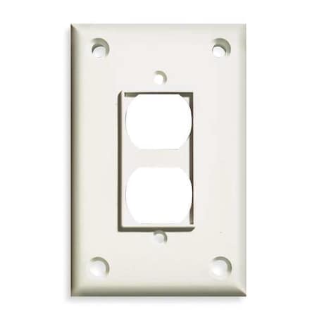 Cortech Duplex Wall Plates and Covers, Number of Gangs: 1 Polycarbonate and Nylon Blend, Textured Finish TPDR