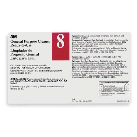 Tolco Secondary Label, Black, Red/White, PK12 340408