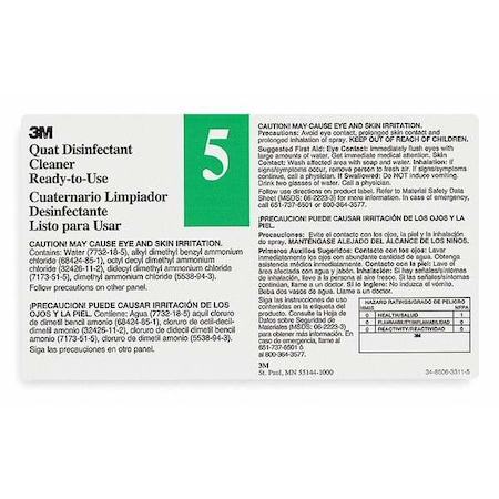 Tolco Secondary Label, Black, Green/White, PK12 340405