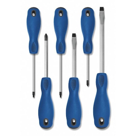 Westward Screwdriver Set, Slot/Phillip/Torx(R), 6Pc 1CLF5