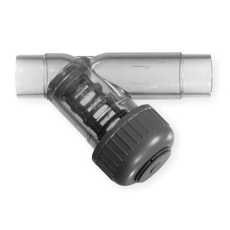 Gf Piping Systems Y Strainer, 2" Pipe, Spigot, PVC, 150 psi at 68 Degrees F 192306550
