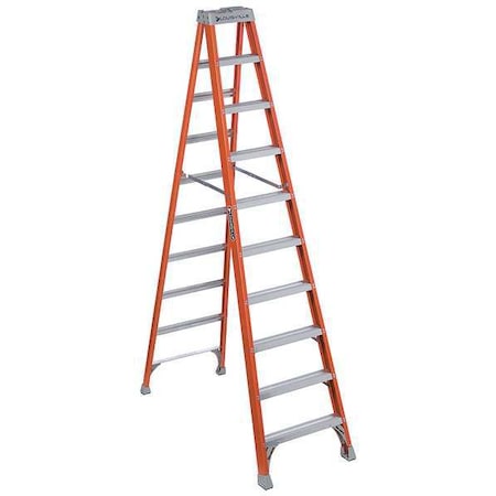 Louisville 10 ft Fiberglass Stepladder, 300 lb Capacity FS1510