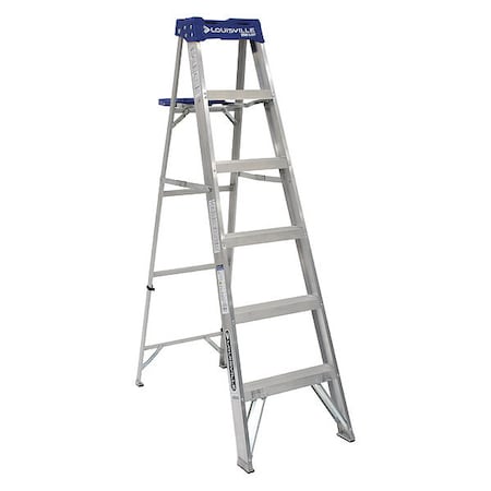 Louisville 6 ft Aluminum Stepladder, 250 lb Capacity AS2106
