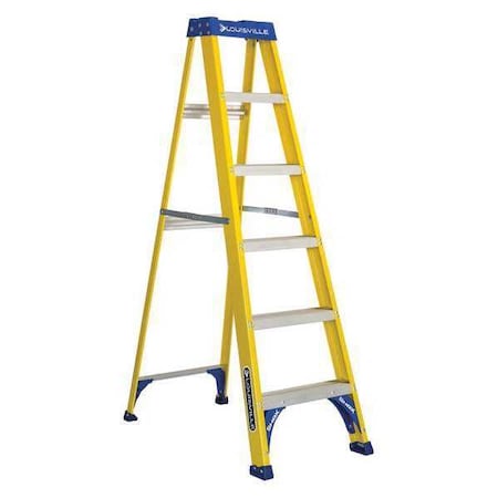 Louisville 6 ft Fiberglass Stepladder, 250 lb Capacity FS2006