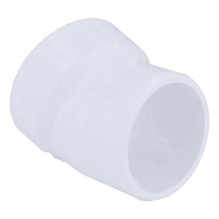 Zoro Select PVC 22-1/2 Degree Street Elbow, Hub x Spigot, 1-1/2 in Pipe Size 1CNX4