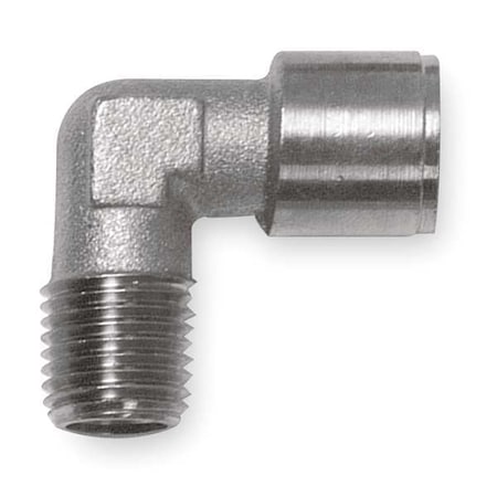 Aignep Usa 90 Degrees Elbow Nickel Plated Brass Street Elbow, 1/4 in Male NPT X 1/4 in Female NPT 82520N-04