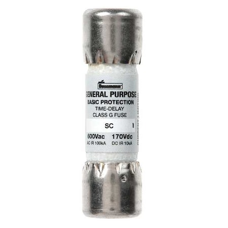 EATON BUSSMANN UL Class Fuse, G Class, SC Series, Fast-Acting, 6A, 600V AC, Non-Indicating SC-6