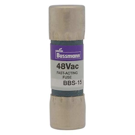Eaton Bussmann Midget Fuse, Fast-Acting, 20A, 48V AC, Non-Indicating, 10kA at 48V AC BBS-20