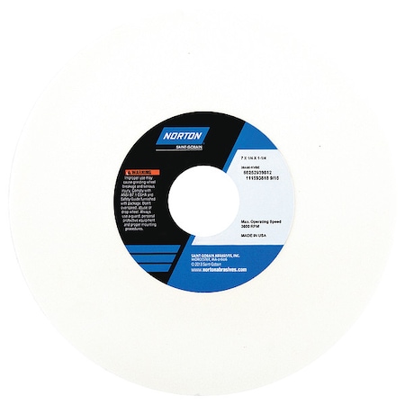 Norton Abrasives Grinding Wheel, T1, 7x1/4x1.25, AO, 60G, PK5 66252939700