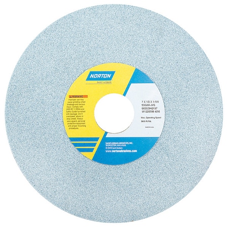 Norton Abrasives Grinding Wheel, T1, 7x1/2x1.25, CA, 60G, PK5 66252940196