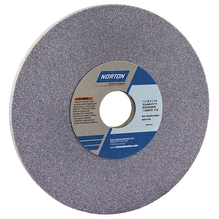 Norton Abrasives Grinding Wheel, T1, 7x1/4x1.25, AO, 80G, PK5 66252938876