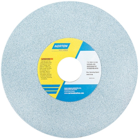 Norton Abrasives Grinding Wheel, T1, 7x1/2x1.25, CA, 46G, PK5 66252940193