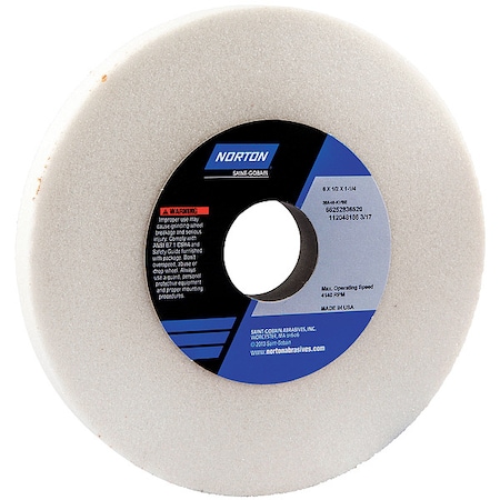 Norton Abrasives Grinding Wheel, T1, 6x1/2x1.25, AO, 46G, PK5 66252836520