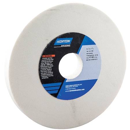 Norton Abrasives Grinding Wheel, T1, 6x1/2x1.25, AO, 120G, PK5 66252836664