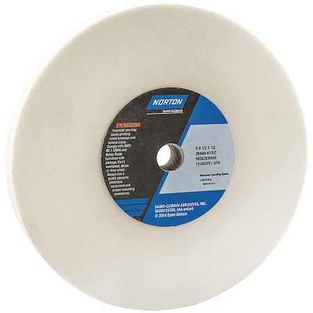 Norton Abrasives Grinding Wheel, T1, 6x1/2x1/2, AO, 80G, PK5 66252836548