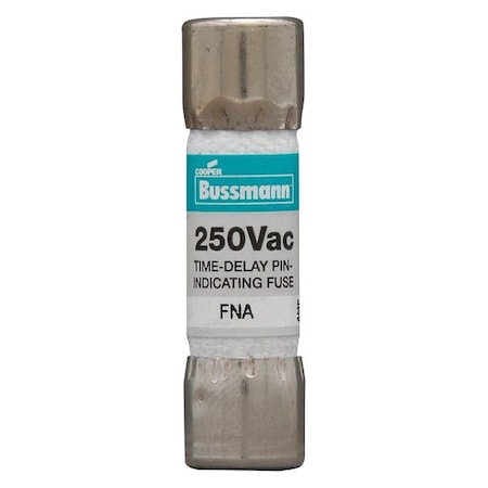 Eaton Bussmann Midget Fuse, Time-Delay, 1A, 250V AC, Indicating, 10kA at 250V AC FNA-1