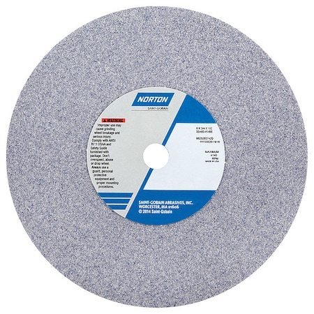 Norton Abrasives Grinding Wheel, T1, 6x3/4x1/2, AO, 60G, PK5 66252837420