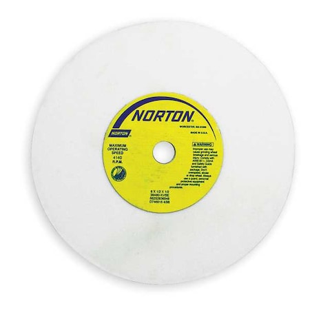 NORTON ABRASIVES Grinding Wheel, T1, 8x3/4x1.25, AO, 46G, PK5 66253044180