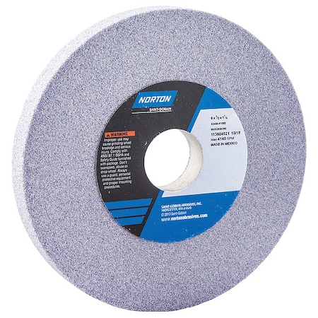 Norton Abrasives Grinding Wheel, T1, 6x1/2x1-1/4, AO, 60G, PK5 66252836396