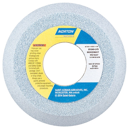 Norton Abrasives Flaring Cup Wheel, 4 Diax1.5 Tx1.25AH, PK5 66243530417