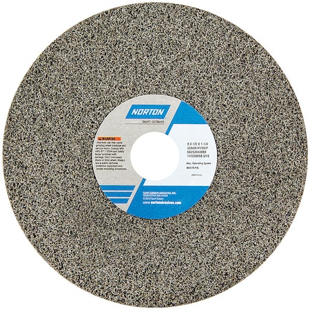 Norton Abrasives Grinding Wheel, T1, 8x1/2x1-1/4, AO, 46G, PK5 66253043883
