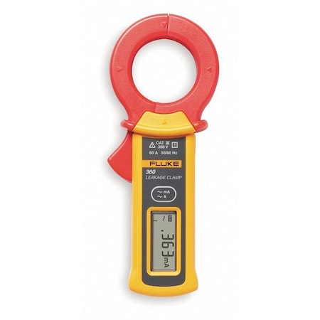 Fluke Clamp On Current Leakage Tester, LCD, CAT II 300V Safety Rating FLUKE-360