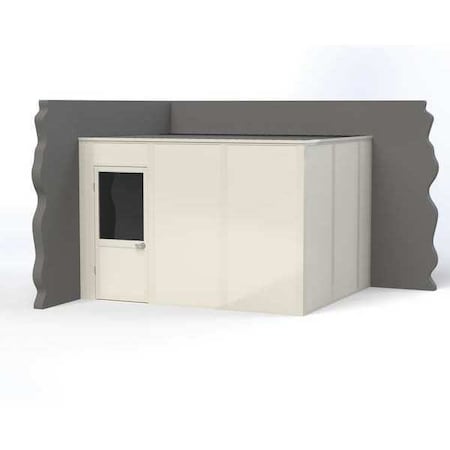 Porta-King 2-Wall Modular In-Plant Office, 8 ft H, 12 ft W, 10 ft D, White VK1DW-WCM 10'x12' 2-Wall