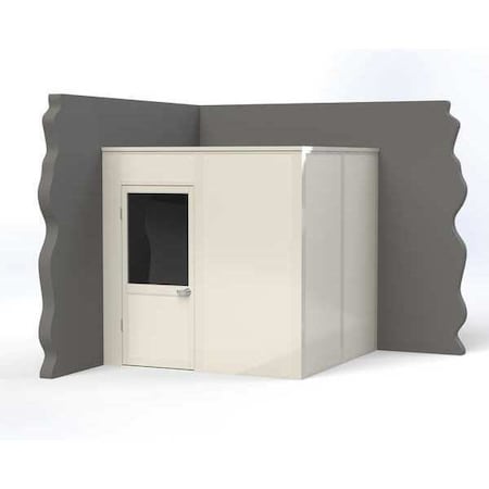 Porta-King 2-Wall Modular In-Plant Office, 8 ft H, 8 ft W, 8 ft D, White VK1DW-WCM 8'x8' 2-Wall