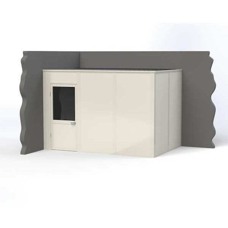 Porta-King 2-Wall Modular In-Plant Office, 8 ft H, 12 ft W, 8 ft D, White VK1DW-WCM 8'x12' 2-Wall