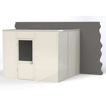 Porta-King 3-Wall Modular In-Plant Office, 8 ft H, 10 ft W, 10 ft D, White VK1STL-WCM 10'x10' 3-Wall