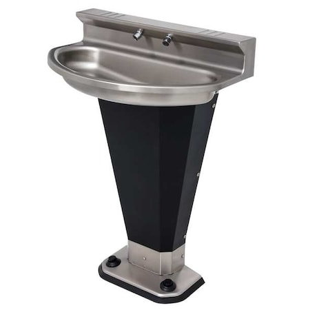 Acorn Controls Black/Silver, Elliptical, Wash Fountain 3402-2-F-VPB-MXTP