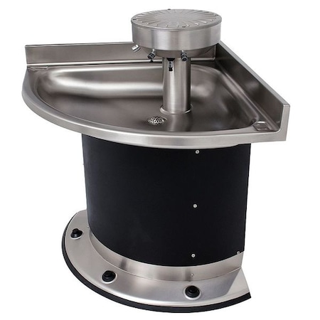 Acorn Controls Black/Silver, Corner, Wash Fountain 3563-2-F-DV-VPB-MXTP