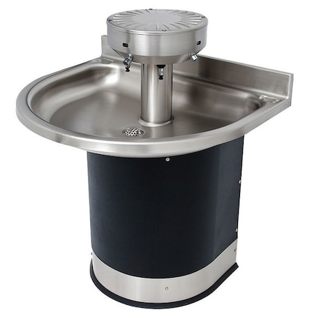Acorn Controls Black/Silver, Semicircular, Wash Fountain 3543-2-SO-DV-VPB-MXTP