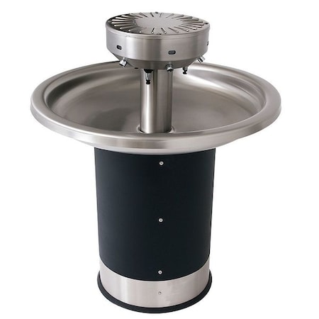Acorn Controls Black/Silver, Circular, Wash Fountain 3506-3-SO-BO-DV-VPB-MXTP