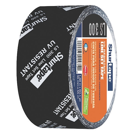 Shurtape Sealing Tape, Black, 60 yd L, 1-7/8 in W 102666