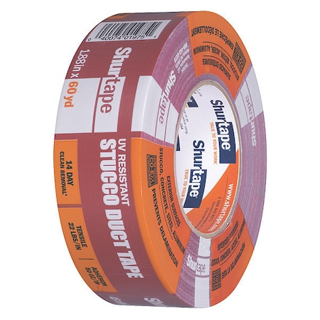Shurtape Painter's Tape, Red, 60-1/8 yd L, 1-7/8 in W 100526