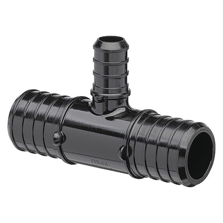 Zurn Tee, Polymer, Barbed1/2in, 1in, 1in QQPT553X