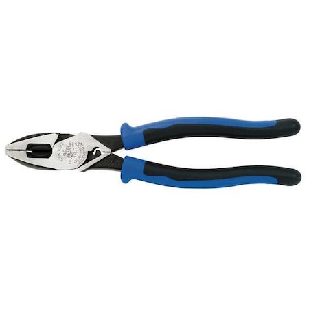 KLEIN TOOLS 9 1/2 in 2000(TM) Linemans Plier High Leverage w/ Fish Tape Puller, Wire Crimper, Steel J2000-9NECRTP