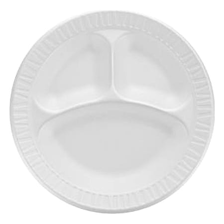 Dart Foam Plate, White, 10 1/4" 3 10CPWC