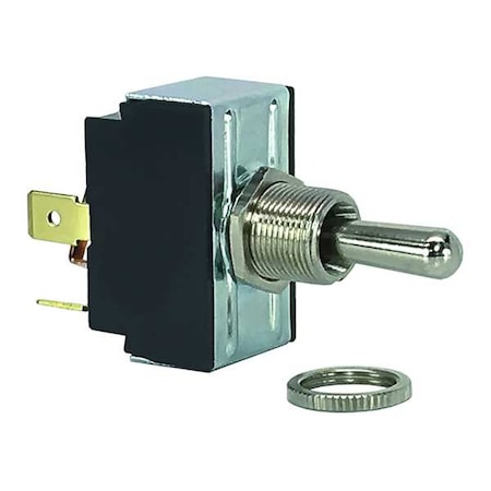 CARLING TECHNOLOGIES Reversing Toggle Switch, DPDT, 4 Connections, Momentary On/Off/On, 1/2 hp, 10A @ 250V AC 6GO53-73/TABS