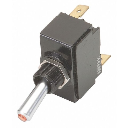 CARLING TECHNOLOGIES Toggle Switch, SPDT, 5 Connections, On/Off/On, 3/4 hp, 20A @ 12V LT-1561-601-012