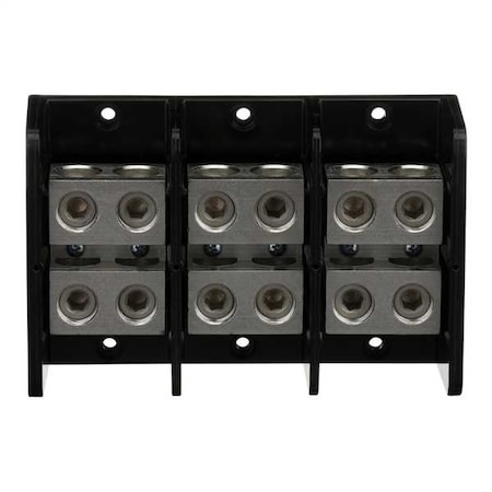 Square D Power Distribution Block, Open, 3 Pole, 760 A Copper, 600 V AC/DC, Surface Mount 9080LBA3652021
