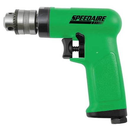 Speedaire Air Drill, Industrial, Pistol, 3/8 In. 10D240