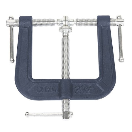 Westward Edge C-Clamp, 2-1/2", Steel, Reg., 550 lb. 10D531