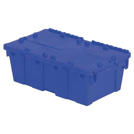 Orbis Attached Lid Container, 5.23 gal Volume Cap., 19 3/4 in L, 11 3/4 in W, 7 1/4 in H, Blue FP075 Blue