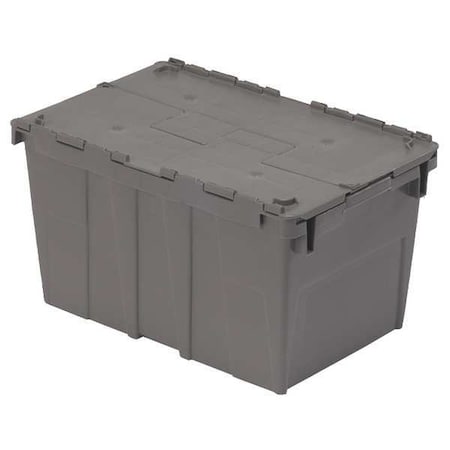 Orbis Attached Lid Container, 10.47 gal Volume Cap., 20 5/8 in L, 13 1/4 in W, 11 5/8 in H, Gray FP13 Gray