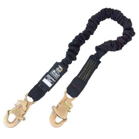 3M Dbi-Sala ShockWave(TM)2 Shock Absorbing Lanyard, 6 ft. Length, Snap Hook, Steel, 1 Leg(s) 1246518