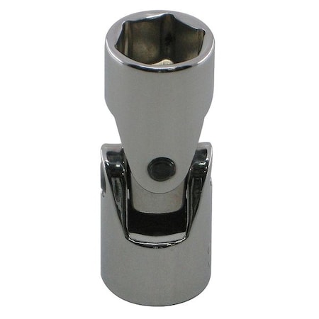 Westward WESTWARD 3/8 in Drive, 15/16" SAE Socket, 6 Points, Flex Steel, Chrome, 15/16 10E888
